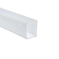 HellermannTyton 184-34004 High Density Slotted Wall Wiring Duct High Density Slotted Wall Wiring Duct, 3" x 4", Non-Adhesive, PVC, White, 30ft/Box