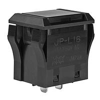 NKK Switches JPL16B-A Pushbutton Switches SPST OFF-ON ALTERNAT TV8 RATED BLACK CAP