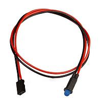 BIVAR PM3BWDW4.5-CC2 Indicators Panel Mount LED Assembly, 3mm Blue LED with Diffused Lens, 4.5 in. Wire, .100 Connector.