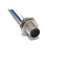 Amphenol LTW M12T-04PMMS-SH8C15 Sensor Cables / Actuator Cables M12 Circular Metric Connector, T Code, Metal, 12A, 04 pins, Male Connector, Male Contact, Hexagonal, Screw Thread, Solder, Receptacle With Cable/Wire, Length 150mm, IP68 / IP69K