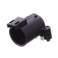 Amphenol SINE Systems ATFHD13-1-8P-BM03 Receptacles 1 Position, Right Angle Board Mount Receptacle, Pin, Snap Fit, Tin Plated Size 8 Contact