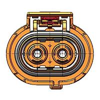 Amphenol Industrial ELP2Y02 Connectors Plug 2 Pole 4.0mm Key Y