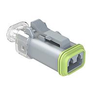 Amphenol SINE Systems AT06-2S-LED1202 Connectors 2-Way, Plug, LED, 12V, Clear endcap, Grey Body, Reduced Seal, SR01, CLEAR LED (Requires Wedgelock P/N: AW2S-LED)
