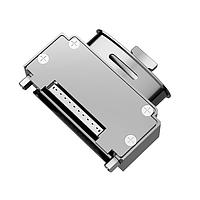 Amphenol Positronic D50000ELNT0/AA Lightweight Aluminum Backshell D, D-Sub Backshell, Machined Aluminum, Top Entry with Tie Wrap, fixed female jackscrew, RoHS, Size 5