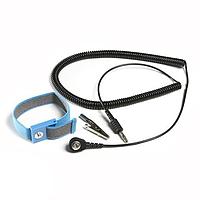 Desco S0101 Adjustable ADJUSTABLE WRIST STRAP, 1/8 (4MM) SNAP BLUE, 6' CORD, WITH ALLIGATOR CLIP