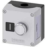 SIEMENS 3SU18510AD002AB1 Pushbutton ENC METAL, PUSHBUTTON, MOM, WHITE, 1NO