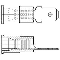 Molex 19023-0006 Tab .250 X .032 MALE QD INSUL.TAPE (AMCT-2XT