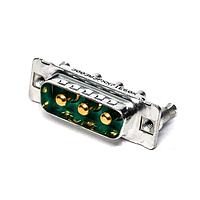 Amphenol CONEC 3003W3PXX71E60X Mixed Contact D-Sub Connectors 3W3 MALE PWR CNTCT REAR SPCR/PCB CLIPS
