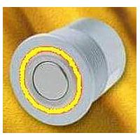 Schurter 1241.6402 Pushbutton Switches 30mm Yel ring illum Mechanical N.O. SS