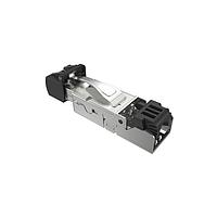 Amphenol Canada DRP10188220012 Modular Connectors / Ethernet Connectors Plug, Cat6A, Industrial RJ45, straight , thermoplastic, 24-27 AWG, 6u"gold , with cover