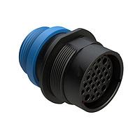 Amphenol SINE Systems AHDP04-24-27SR-STA Connectors 27 Position Receptacle, Socket, Shell Size 24, Reduced Diameter Seal (Blue), Small Thread Adapter