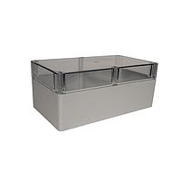 Bud Industries PN-1344-AC PCB Enclosure IP68 NEMA 6P Box with Clear Cover (14.2 X 7.9 X 5.9 In)