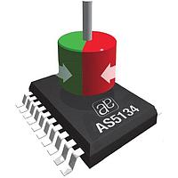 ams OSRAM AS5134-ZSSM 12-bit Rotary Rotary Positiion Sensor w/ Dig. Inter