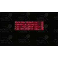 Matrix Orbital BLC2041-BK-USB-R PC Bay Inserts, LCD Characters 20x4 Red Txt Blk B/G No Key w/ Black Bkt