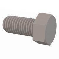 Essentra Components 50M120175J025 Machine Screw Hex Unslotted Bolt, M12 X 1.75 Thread, 25mm Lg