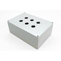 Hammond Manufacturing 1554MPB6 Pushbutton Enclosures Pushbutton Enclosure 6 PB x 22.5mm - 9.5 x 6.3 x 3.5in - Polycarbonate - N4X
