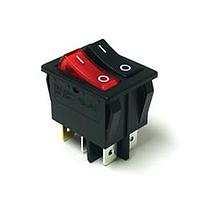 E-Switch RB441C1021-114 Rocker Switches 16A 125V 6.3mm Tab Off-On Black