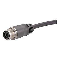HARTING 21375100701100 Harting M17 Single Ended Overmolded Cable Assembly, 6+GND, 18AWG, straight male, PUR, 10.0m