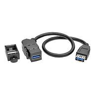 Tripp Lite U325-001-KPA-BK USB Cables / IEEE 1394 Cables USB 3.0 PM Coupler Cable M/F Angled 1'
