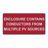 HellermannTyton 596-00749 Solar Label Solar Label, Enclosure Contains...PV Sources, 4.0" x 2.0", VL, Red, 10/pkg