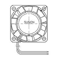 Sunon PF36281B1-000U-A99 Axial Axial Fan, 36x36x28mm, 12VDC, 18.1CFM, 1.62"H2O, Auto Restart, High Airflow