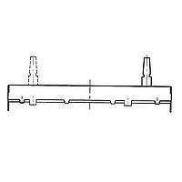 Alpha (Taiwan) RA60D2F-210-13D1-B10K Slide Potentiometers/Faders DUAL RAIL DUAL UNIT TRAVEL 60MM 10K