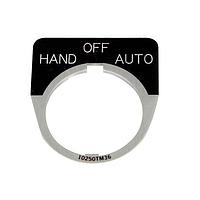 Eaton 10250TM68 Legend Plate, Man Off Auto LGD PLT 1/2RND MAN OFF AUTO