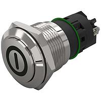 EAO 82-5162.1000.B001 Anti-Vandal 16 mm, Pushbutton, Stainless steel, flush/raised, Solderingterminal, Momentary, Silver Contacts