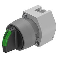 EAO 704.410.0I Switch Actuators Selector switch-actuator illuminated 2 positions 12 o'clock, grey raised D29 main short lever plastic