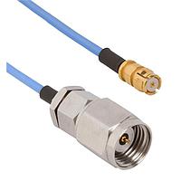 Amphenol SV Microwave FSSMP-047-MS24-180 RF Cable Assemblies SMP Straight F 2.4mm STR M 18"Cable