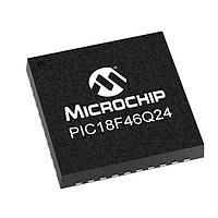 Microchip Technology PIC18F46Q24T-I/MP Microcontrollers 64KB Flash, 4KB RAM, 512bytes EEPROM, MVIO, 10b ADC2, 8b DAC, ACP, Comp, PWM,