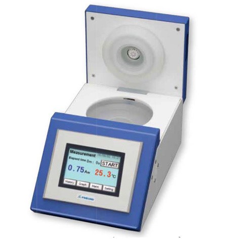 Inspection support for a water activity meter used in quality control applications