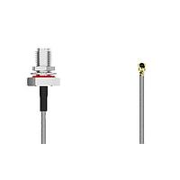GCT (Global Connector Technology) CAB412RF-0200-A-1-S RF Cable Assemblies I-Pex MHF I2SMA STRJck R Mt stainless IP68/69 Silicone ORing 3GHz 200mm RG178
