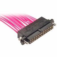 Harwin M80-4653442 Power to the Board 17+17 Pos. Female DIL 22AWG Cable Conn. Kit, Extended Wall, Jackscrews