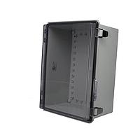 Bud Industries PTQ-11062-C NEMA/IP Rated PC+10% Fiberglass Box with Stainless Steel Latch (9.8 X 13.8 X 7.1 In)