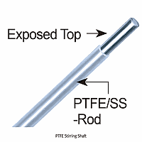 SciLab SL.StiS416.4 Stir-Shaft, PTFE, for 20~30Lit, Rod-Φ12/10×L800, 2-Rotors Φ110×h40mm