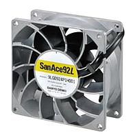 Sanyo Denki 9LG0924P1H001 Axial Axial, 92x92x38mm, 24VDC, 1.7mmAq, Ribless, Long Life 180Khr, 4xWire, Tach/PWM