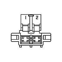 AMP Connectors - TE Connectivity 365058-3 Connector Housing 2P HSG F/JR TMR BLK