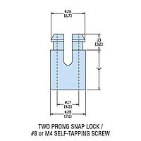 Heyco 10649 Force Fit HSRS8-04 NATURAL NYL PCB Support
