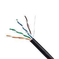 Io Audio Technologies IO-E4242S-5ECMR-1000B Multi-Conductor Cables Stranded Ethernet Bulk Wire, Cat-5e F/UTP, 24AWG, 4 Pair, 1000 Pull Box, Black