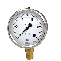 WIKA 213.53 (25 Bar,dial 100,1/4"Npt lower mount) Pressure Gauges