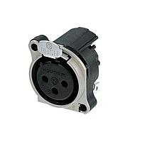 NEUTRIK NC3FBH1-0 Receptacles 3P F RECEPT B SERIES FPCBH RTPIN 1 GRD T