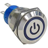 P&B AV1921P724Q04 Anti-Vandal AV19 DPL 3A POWER LED BLUE 24V