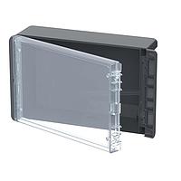 BOPLA 96026334 Enclosures, Boxes, & Cases ENCLOSURE, BOCUBE V0, 271 X 170 X 90MM, RAL 702, W/CLEAR LID, POLYCARB V0, B 261709 PC-V0-G 7024