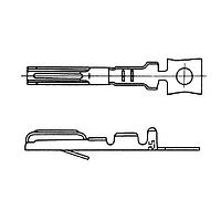 Hirose Electric QR/P1-PC2B-121(12) Contacts CRIMP TERM MALE 20-24AWG