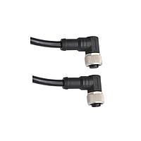 Amphenol LTW MSDP04FR-SDPFR-SB001 Sensor Cables / Actuator Cables M12 Circular Metric Connector, D Code, Plastic, 4A, 04 pins, Female Connector, Female Contact, Right Angle-to-Right Angle, Screw Thread, Overmolded Double Ended, Length 1000mm, IP68 / IP69K