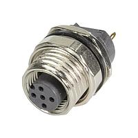 HARTING 21033212430 Headers & Wire Housings M12 A-code 4pin female straight pcb mount, shielded version + rear mount housing