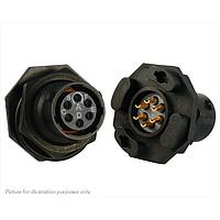 Eaton Souriau-Sunbank UTS710E6S Receptacles 6P Strt Socket Plug Jam Nut Size 10E