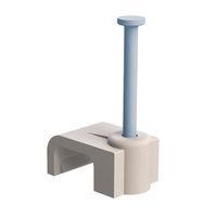 Essentra Components 22NCC0900FW Cable Clamp, Nail-In Nail In Cable Clip,Single, Flat, .315x.335 Inside