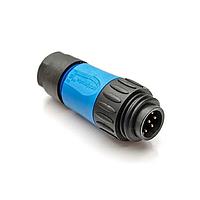 Amphenol Tuchel C016 30H006 210 10 Connectors 6+PE MALE STRT BLUE SODR GLD IN ST RELF